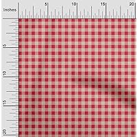 Polyester Spandex Fabric Gingham Check Printed Fabric 1 Yard 56 Inch Wide