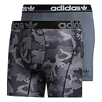adidas Originals Men's Trefoil Athletic Comfort Fit Boxer Brief Underwear (2-Pack)