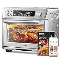 COSORI Smart 11-in-1 Air Fryer Toaster Oven Combo, Airfryer Convection Oven Countertop, Bake, Roast, Reheat, Broil, Dehydrate, 94 Recipes & 3 Accessories, 26QT, Silver, Stainless Steel