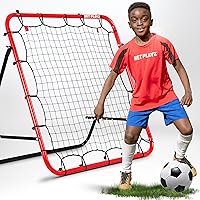 Soccer Rebounder Kickback Football Rebound Net (Adjustable Angle) Portable Easy Setup