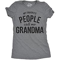 Womens My Favorite People Call Me Grandma T Shirt Funny Mothers Day Tee Ladies