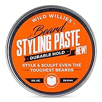 Medium Hold Beard Styling Paste - Men's Grooming Balm that Hydrates & Tames Flyaway Facial Hair - Easy to Use Non-Greasy Matte Finish Beard Cream, Style & Sculpt for Long-Lasting Control