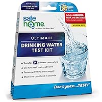 Safe Home Drinking Water Test Kit – Ultimate DIY Testing for Hardness, Lead, Bacteria, Copper, Fluoride, and More – City Water or Well Water (Tests 14 Parameters – 302 Total Tests Per Kit)