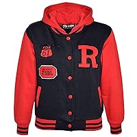 Baseball Hooded R Fashion FOX Jacket Varsity Style Coat Long Sleeves Casual Fashion For Girls Boys Age 2-13 Years