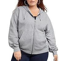 Hanes Womens Originals Full-Zip Hoodie, Midweight Fleece Sweatshirt, Zip Hoodie For Women, Plus Size Available