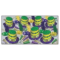 Beistle Party Supplies, One Size Fits Most, Green/Gold/Purple/White