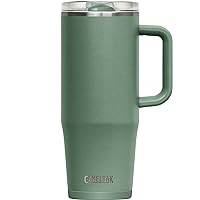 CamelBak Thrive Leak-Proof 32 oz Mug, Insulated Stainless Steel - For travel, coffee, tea, hot beverages - Spill Proof Cup-holder Compatible, Moss