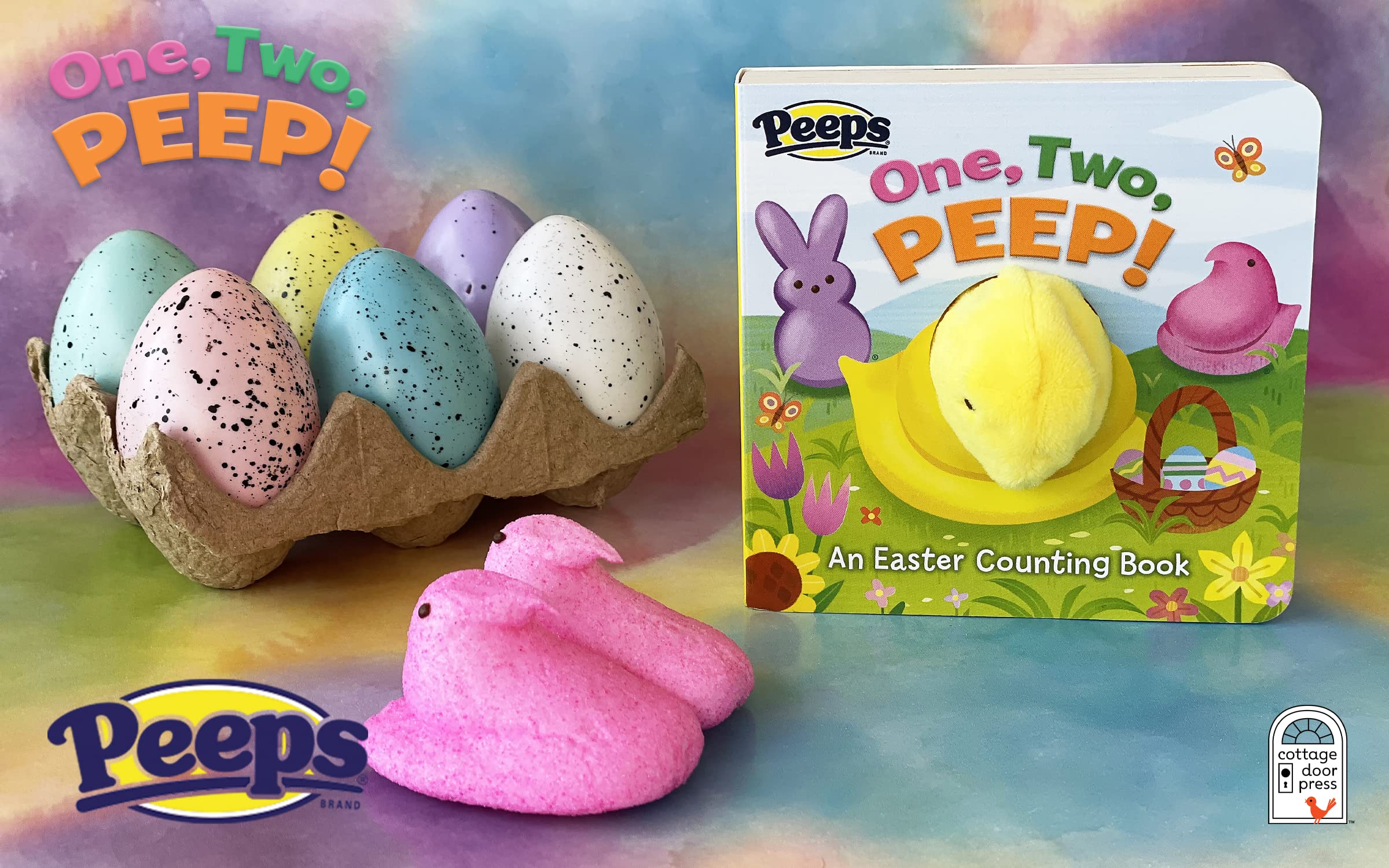 One, Two, PEEP! Peeps Finger Puppet Board Book Easter Basket Gifts or Stuffer