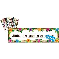 Luau Party Personalized Giant Plastic Sign Banner Set | 64
