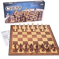 Silly Goose Chess Game, Cardboard Folding Chess Set with Plastic Chess Pieces, Board Games