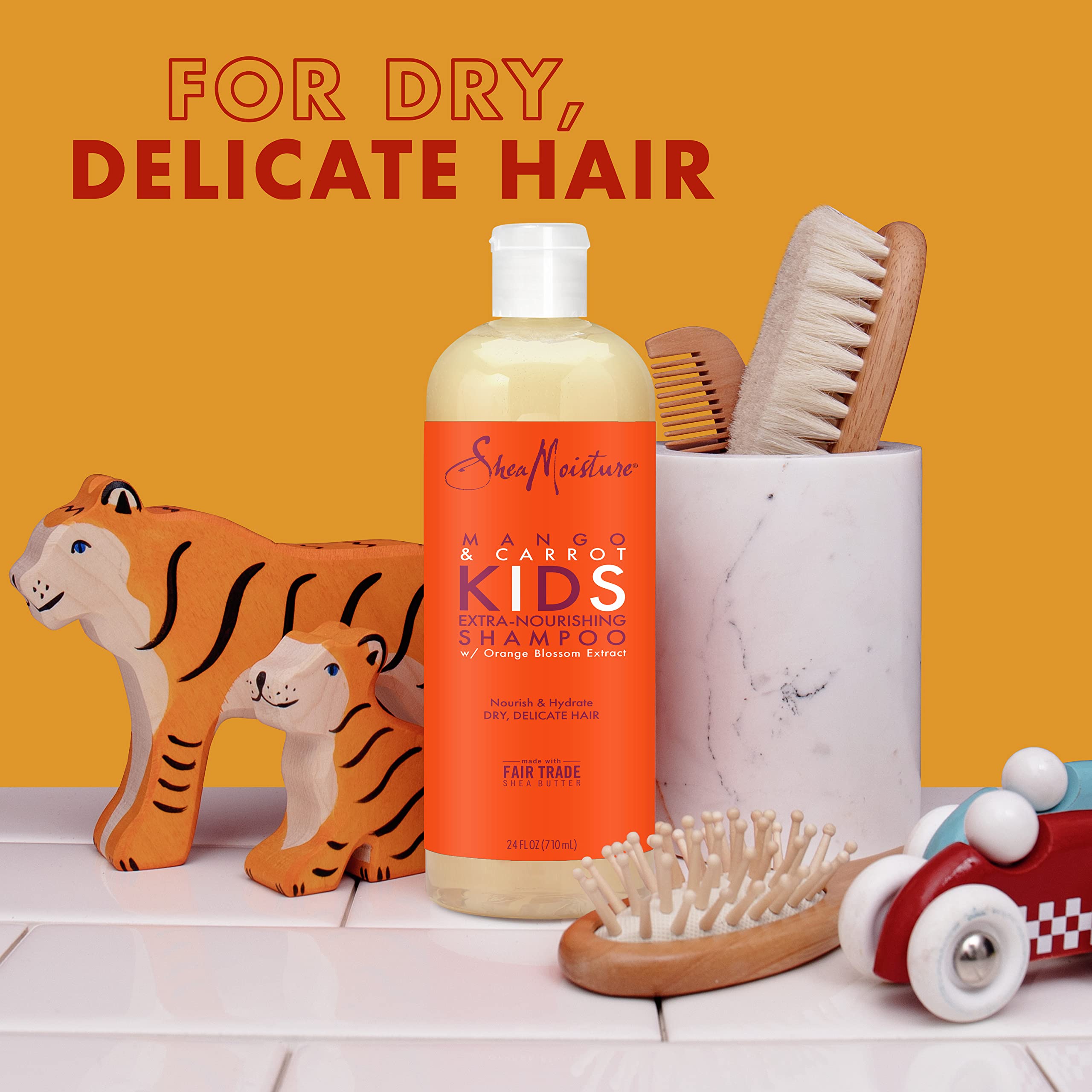 SheaMoisture Kids Shampoo Extra-Nourishing Mango & Carrot For Dry, Delicate Hair 24 fl oz