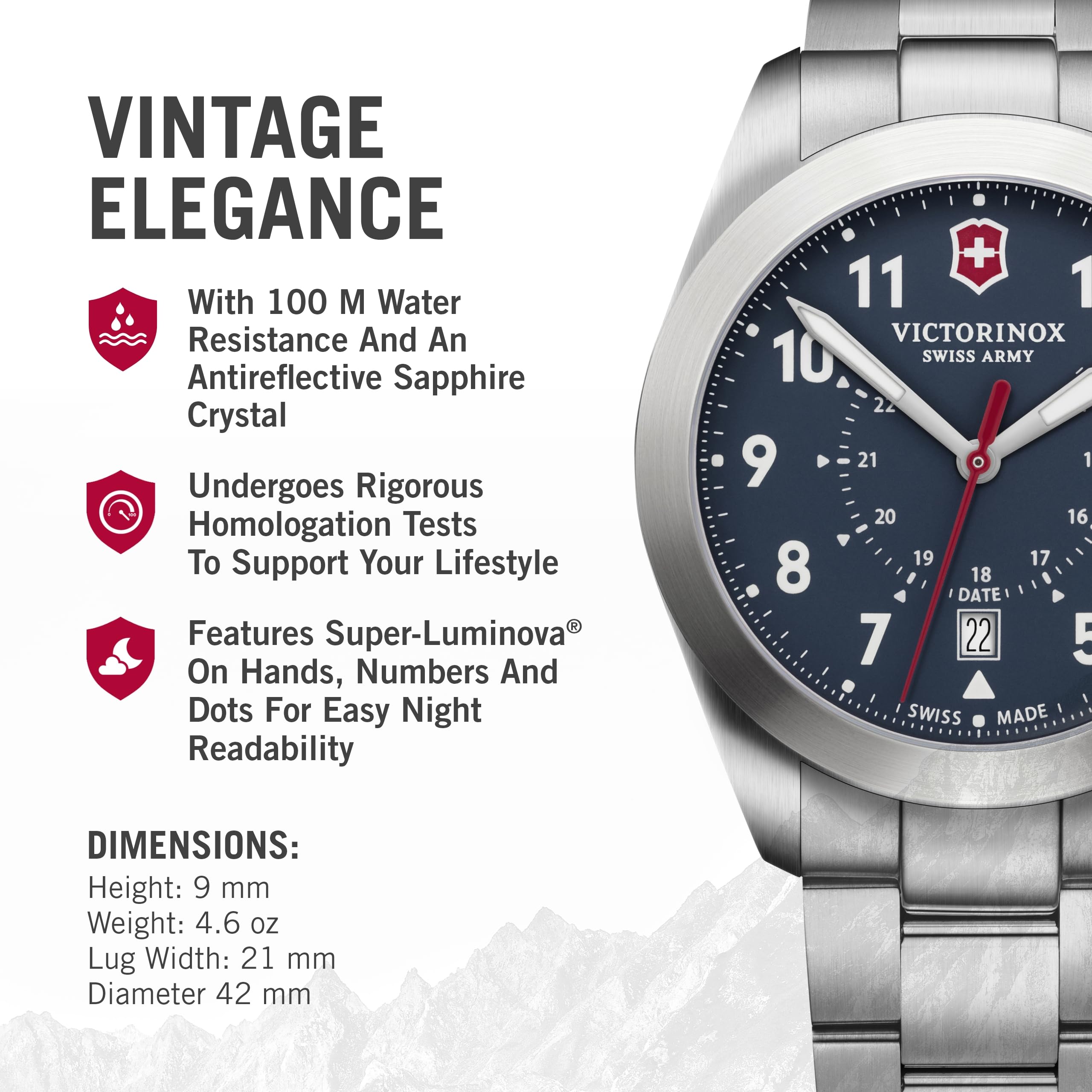 Victorinox Alliance Swiss Army Heritage Analog Watch - Timeless Wristwatch