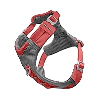 Kurgo Journey Air Dog Harness, Vest Harnesses for Dogs, Pet Hiking Harness for Running & Walking, Reflective, Padded, Includes Control Handle, No Pull Front Clip (Coral, Large)