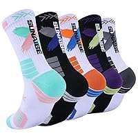 Basketball Socks,Performance Cushioned Men's Athletic Crew Socks with Arch Compression for Hiking Cycling Basketball