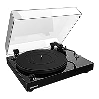 Fluance RT82 Reference High Fidelity Vinyl Turntable Record Player with Ortofon OM10 Cartridge, Speed Control Motor, High Mass MDF Wood Plinth, Vibration Isolation Feet - Piano Black