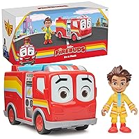 Bo and Flash, Action Figure and Fire Truck Vehicle with Interactive Eye Movement, Kids Toys for Boys and Girls Ages 3 and up!