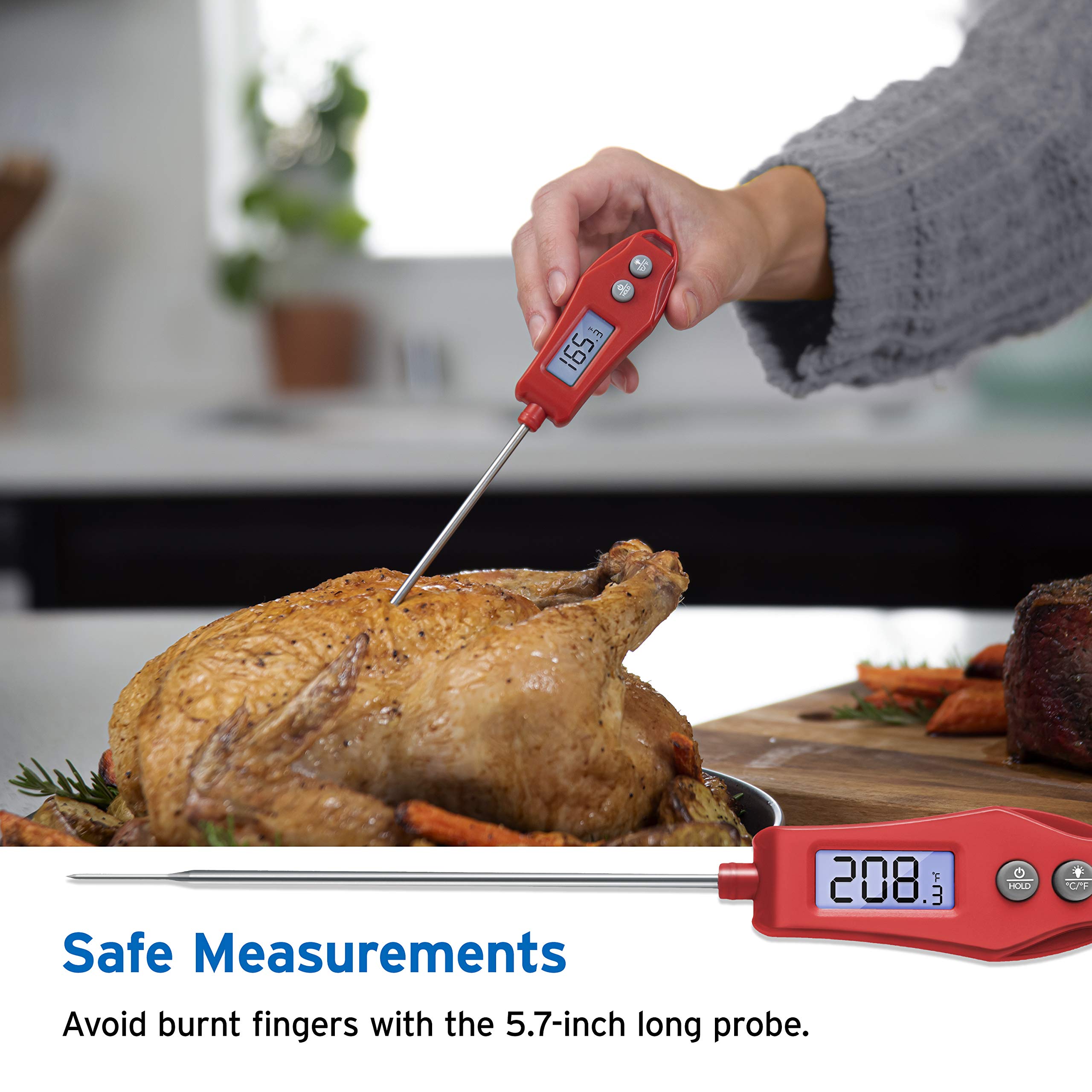 Etekcity EMT100 Digital Instant Read Meat Thermometer, 5