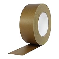ProTapes Pro 184HD Rubber High Tensile Kraft Flatback Carton Sealing Tape with Paper Backing, 7 mils Thick, 55 yds Length x 2