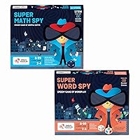 Chalk and Chuckles Super Spy Games Combo Pack, Super Math Spy and Super Word Spy for Boys, Girls Age 8, 9, 10 and Up