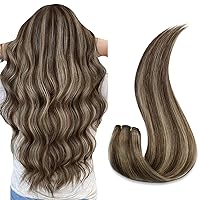 Sunny Dark Brown Clip in Hair Extensions Bundle with Highlights Weft Hair Extensions (2 items)