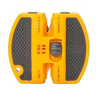 Smith’s 50917 Adjustable 2-Step Knife Sharpener – Yellow - Preset Coarse & Fine Slots - Outdoor Handheld Knife Sharpener - Fishing, Hunting, Fillet, Pocket Knives - Portable Compact Keychain Tool