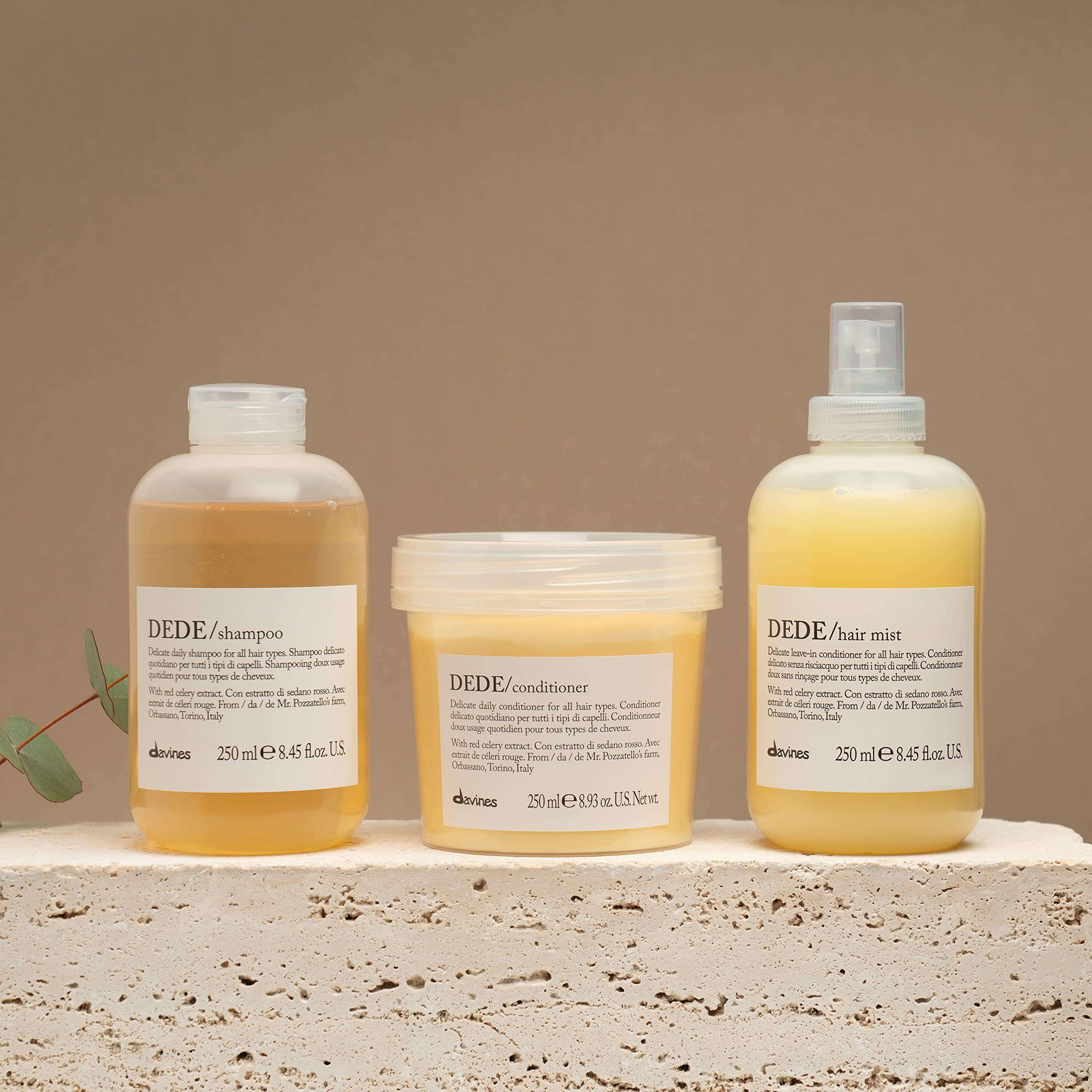 Davines DEDE Conditioner, Delicate Daily Conditioner for All Hair Types, Weightless Detangling