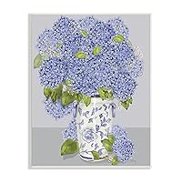 Stupell Industries Blushing Blue Hydrangeas Traditional Farmhouse Vase Still-Life, Designed by Maureen Grigs Wall Plaque, 10 x 15, Purple