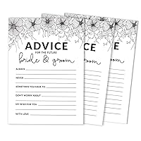Pack of 50 Classic White Advice Cards, Advice & Wishes for The Bride and Groom, Mr and Mrs Wedding Game Activity 5x7 inches