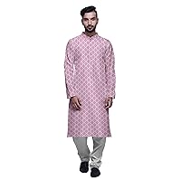 Atasi Party Wear Kurta Pajama for Men Mandarin Collar Ethnic Printed Kurta Set