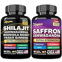 Shilajit 8-in-1 Supplement and Saffron 6-in-1 Supplement Bundle