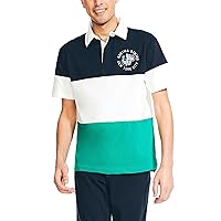 Nautica Men's Relaxed Fit Rugby Striped Polo