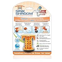 SinkShroom The Revolutionary Sink Drain Protector Hair Catcher/Strainer/Snare, Orange