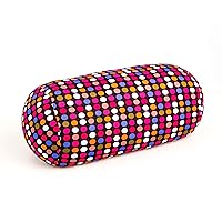 7 inches x 12 inches Microbead Bolster Squishy/Flexible/Extremely Comfortable Roll Pillow - Polkadots
