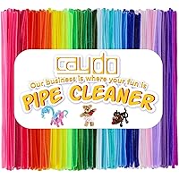 Caydo 3000 Pieces 40 Colors Pipe Cleaners Craft Supplies with 100 Pieces Wiggle Eyes Soft Chenille Stems for Kids DIY Creative Crafts Decoration, 6 mm x 12 Inch