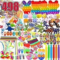 498 PCS Premium Party Favors for 3-10 ages Kids,Assortment Party Toys,Goody Bag Fillers,Classroom Prizes,Treasure Box Stuffers,Birthday Gift Toy,Pinata Stuffers,Carnival Prizes for Boys And Girls
