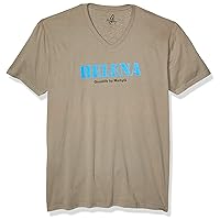St. Helena Printed Premium Tops Fitted Sueded Short Sleeve V-Neck T-Shirt