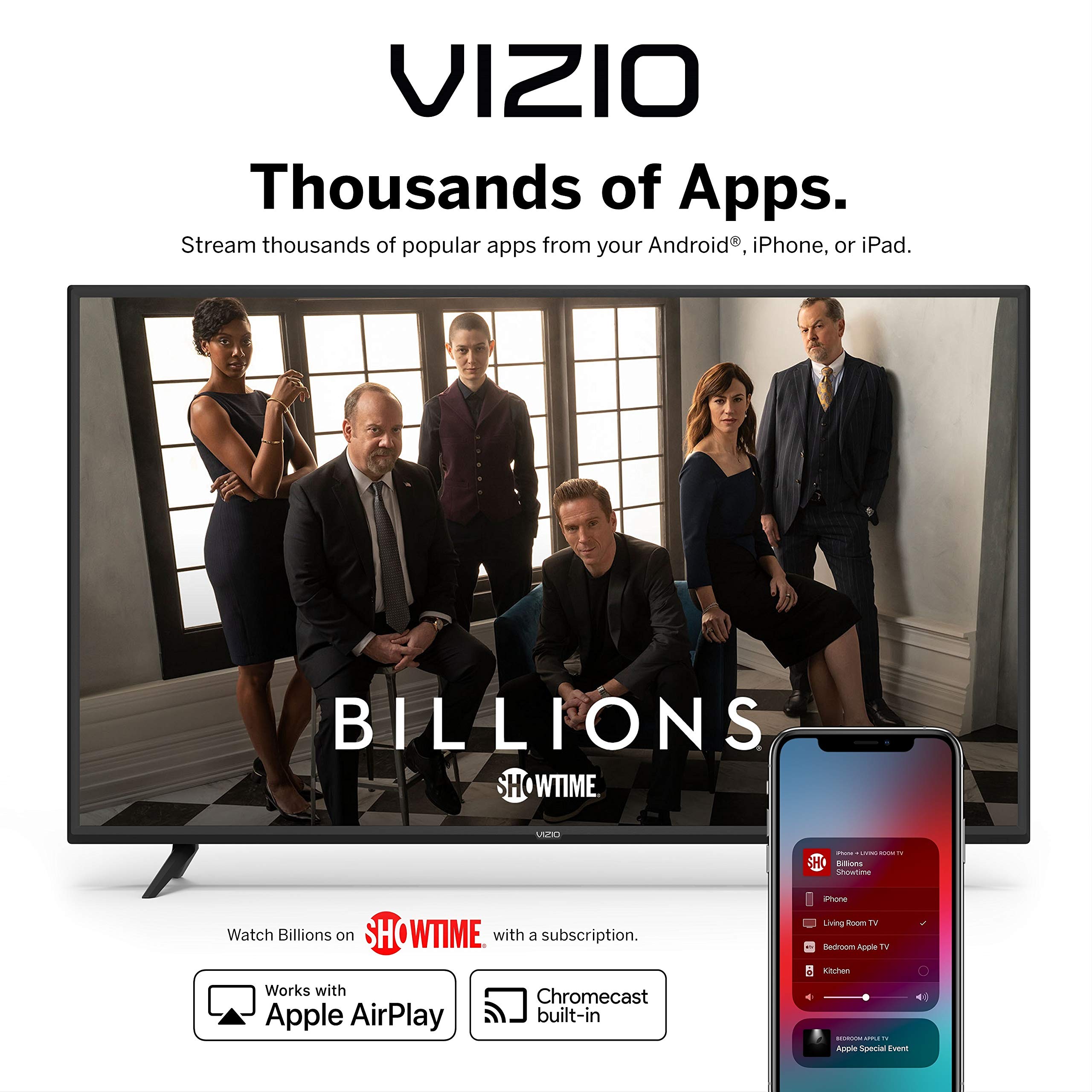 VIZIO 32-inch D-Series - Full HD 1080p Smart TV with Apple AirPlay and Chromecast Built-in, Screen Mirroring for Second Screens, & 150+ Free Streaming Channels (D32f-G61, 2020)