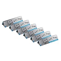 ZIG-ZAG Ultra-Thin Rolling Papers, Slow Burning for a Smooth Experience, 1 ¼-Inch Size, 32 Leaves Per Pack, Pack of 6