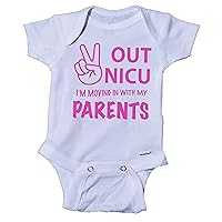 Peace Out Nicu I'm Going Home With My Parents - Nicu Grad Outfit, Nicu Baby Bodysuit