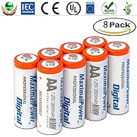 MaximalPower Premium Rechargeable AA Batteries, High Capacity 2600mAh NiMH AA Battery, Ultra AA Cell Battery (8X AA)