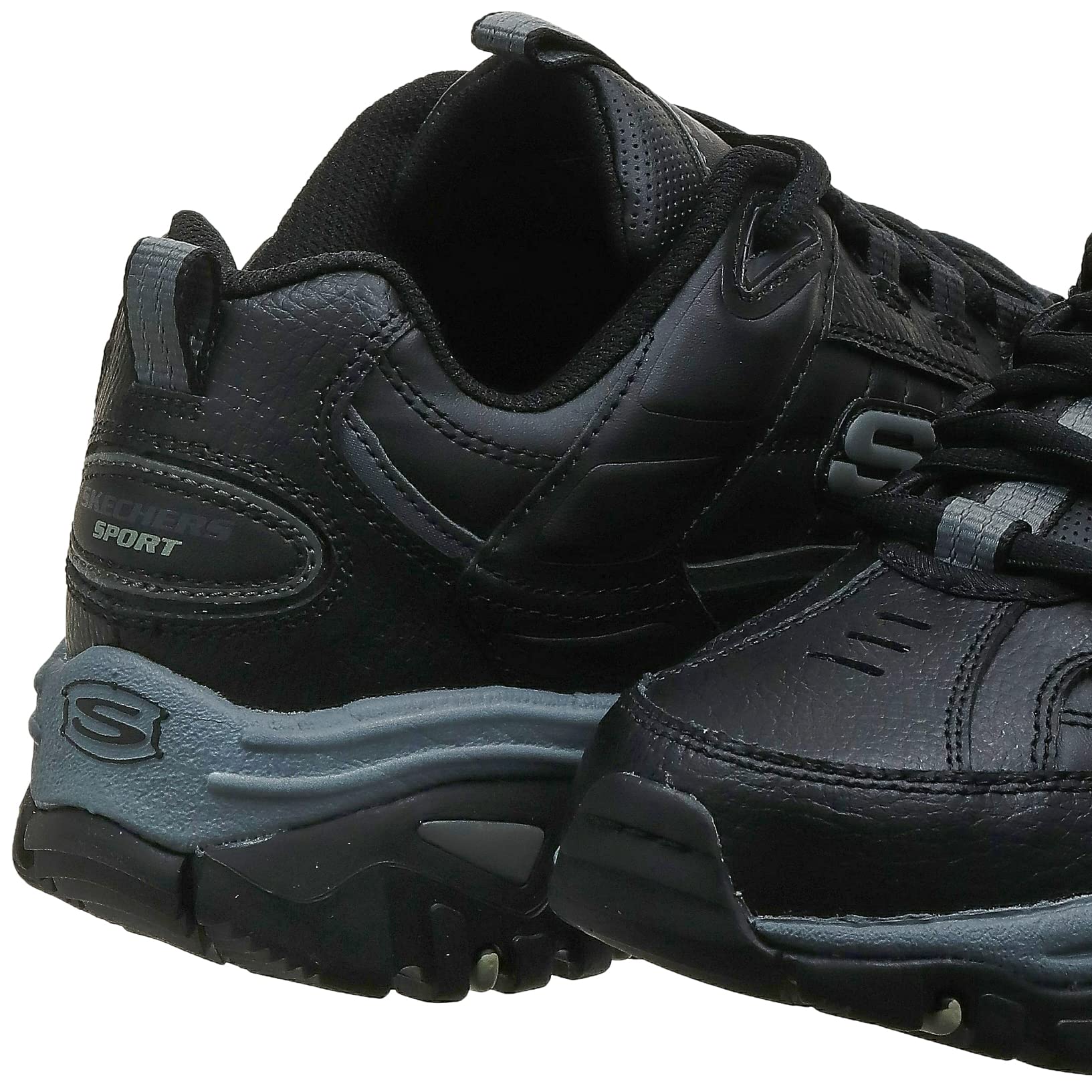Skechers Men's Energy Afterburn Shoes Lace-Up Sneaker, Black/Black, 10