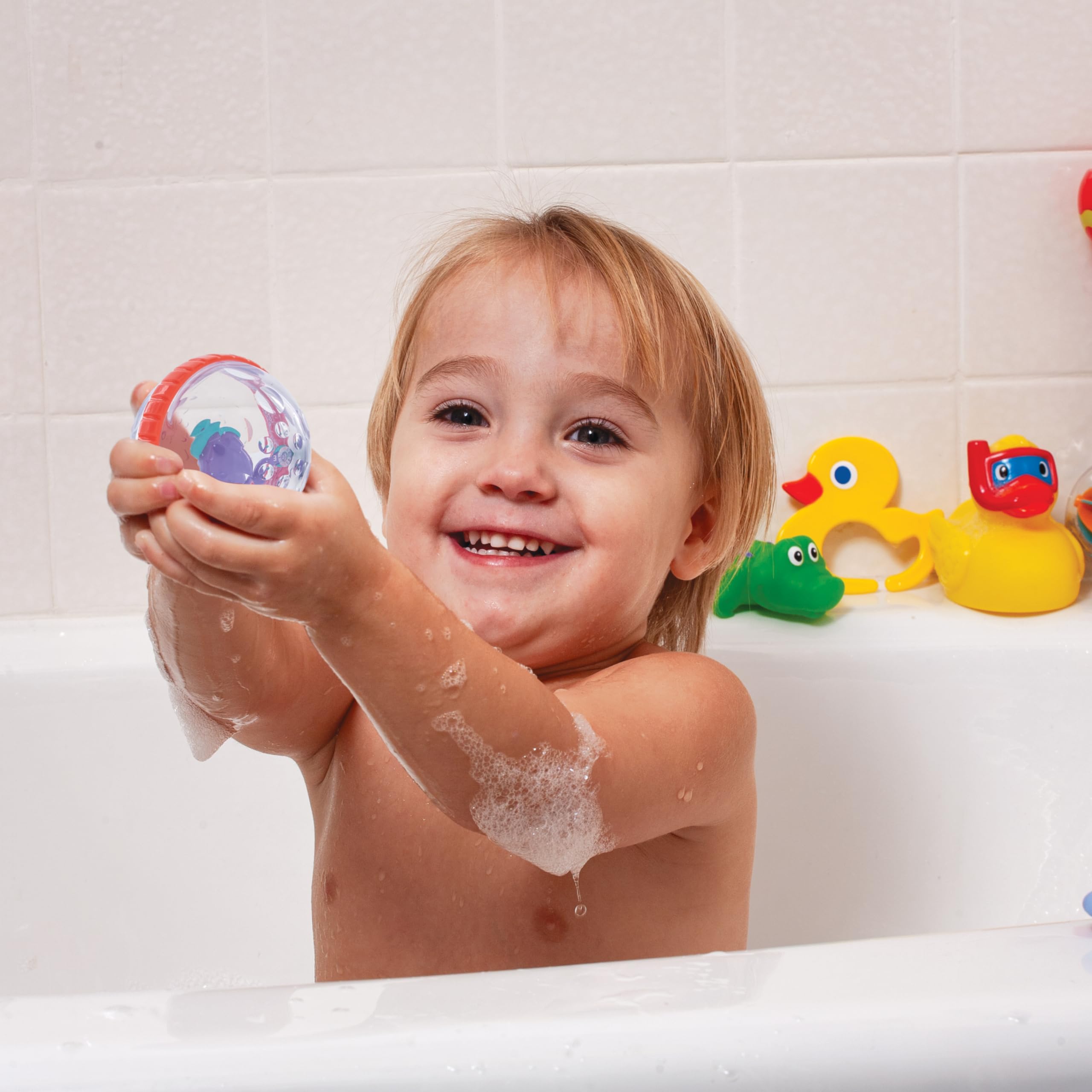 Nuby Bubbly Buds Bath Toys, BPA Free, 6+ Months