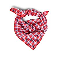 Insect Repellant Dog Bandana for Protecting Dogs from Fleas, Ticks, and Mosquitoes, Poppy Plaid, Small-Medium
