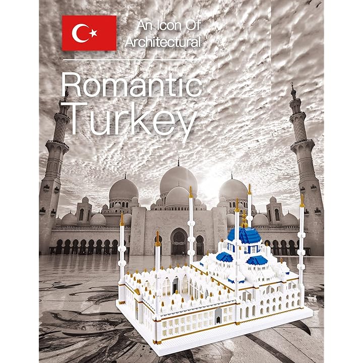 for Adults and Kids（ 6850PCS） NeoLeo New Big Architecture Blue Mosque Model Building Set Micro Mini Blocks 
