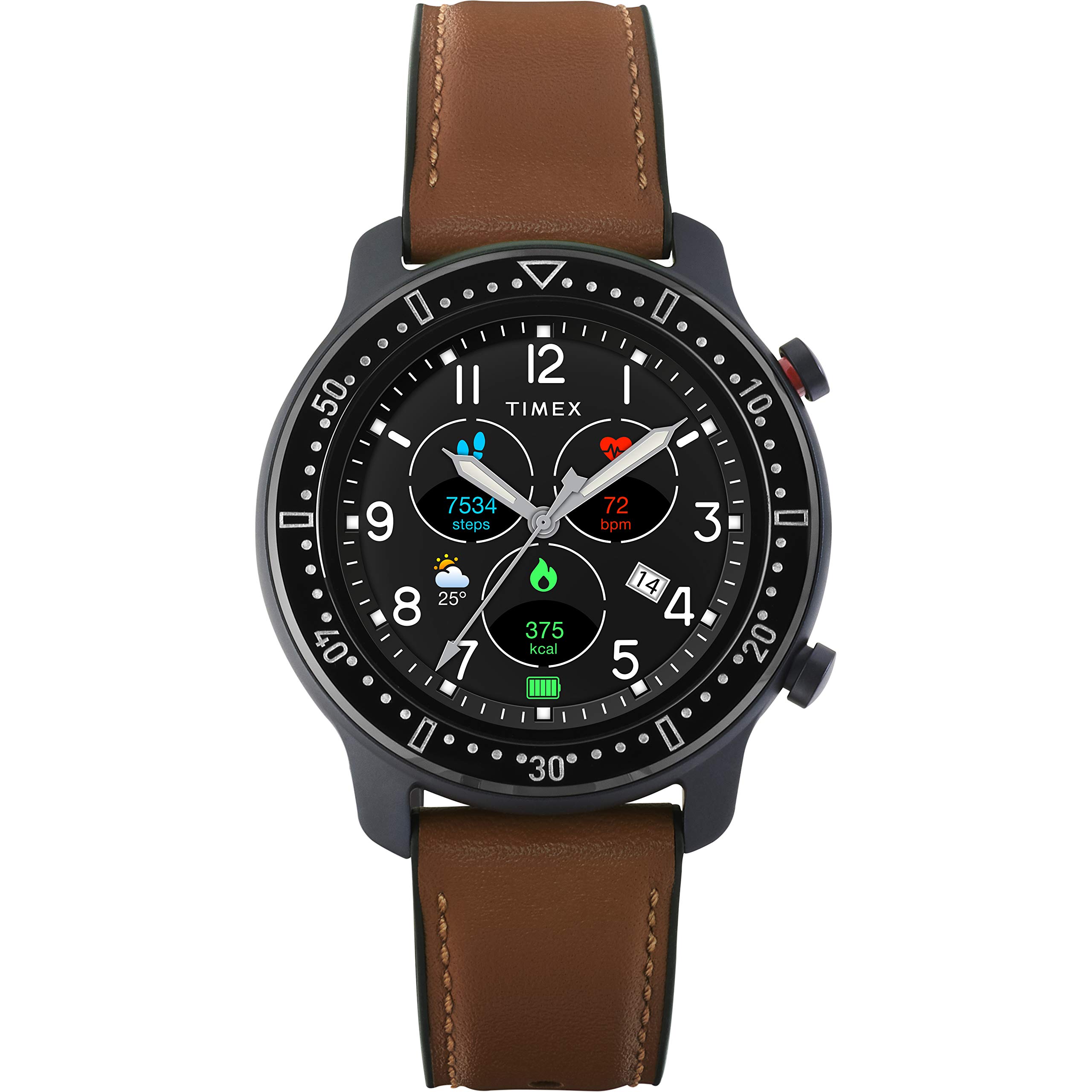 Mua Timex Metropolitan R AMOLED Smartwatch with GPS & Heart Rate 42mm –  Black with Brown Leather & Silicone Strap trên Amazon Mỹ chính hãng 2023 |  Giaonhan247