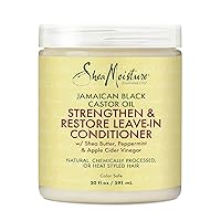 SheaMoisture Leave In Conditioner Conditioner For Hair Jamaican Black Castor Oil To Soften and Detangle Hair 20 oz
