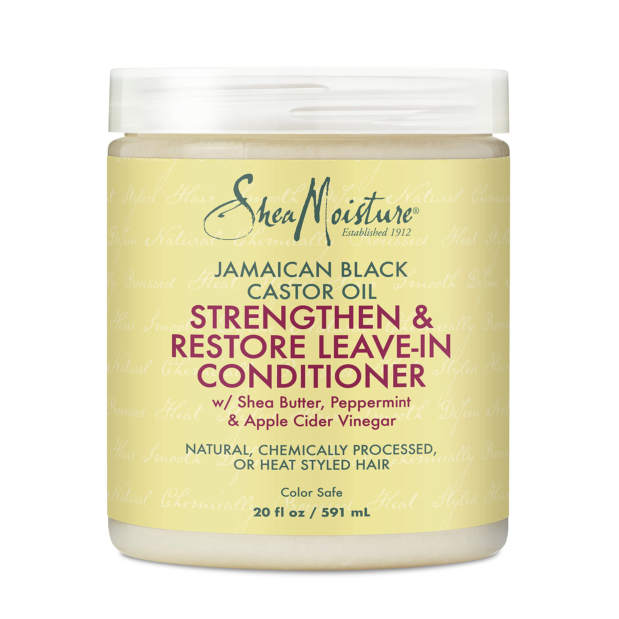 SheaMoisture Leave In Conditioner Conditioner For Hair Jamaican Black Castor Oil To Soften and Detangle Hair 20 oz