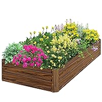 SnugNiture Galvanized Raised Garden Bed 6x3x1FT Outdoor Large Metal Planter Box Steel Kit for Planting Vegetables, Flowers