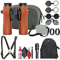 Swarovski 10x32 NL Pure Binoculars (Burnt Orange) + BSP Bino Suspender Pro + Flashlight + 6Ave Cleaning Kit