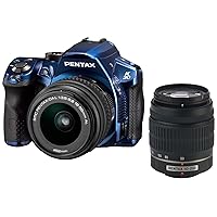 Pentax K-30 Weather-Sealed 16MP CMOS Digital SLR Dual Lens Kit, 18-55mm and 50-200mm (Blue) (OLD MODEL)